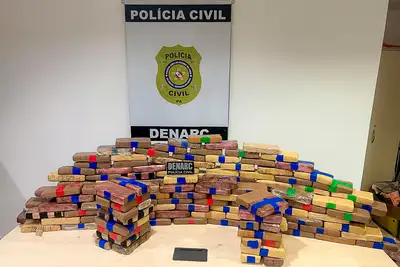 notícia: Polícia Civil do Pará apreende quase 200Kg de maconha e prende estrangeiro por tráfico de drogas