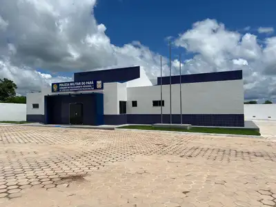 notícia: Obras do novo prédio da 26ª Companhia da Polícia Militar, em Alenquer, estão em etapa final