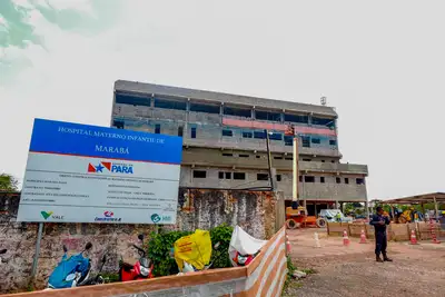 notícia: Obras do Hospital Materno-Infantil de Marabá atingem 46% de conclusão