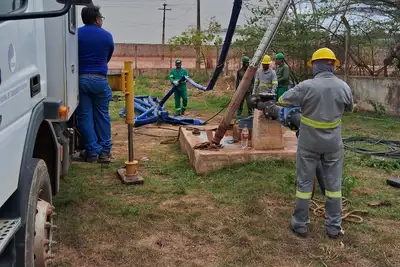 notícia: Cosanpa faz manutenção preventiva no sistema de abastecimento de água em Santarém