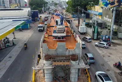 notícia: NGTM avança para reta final das obras do viaduto da av. Mário Covas com a Três Corações com mudanças temporárias no trânsito