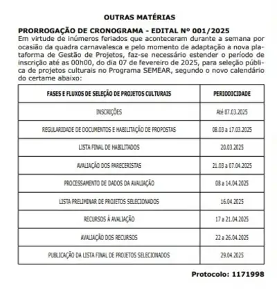 notícia: Governo do Pará amplia prazo para inscrições no Edital Semear 2025 