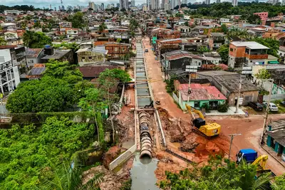 notícia: Obras dos canais do Mártir e Murutucu avançam no bairro do Curió-Utinga em Belém