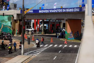 notícia: Detran reforça sinalização na área do viaduto da Avenida Mário Covas com Três Corações 
