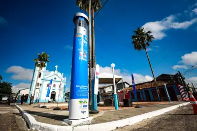 notícia: Governo instala totem de monitoramento em Bragança e vai construir Batalhão da PM