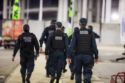 notícia: Polícia Militar reforça segurança dentro e fora do Mangueirão durante o Parárraiá 2025
