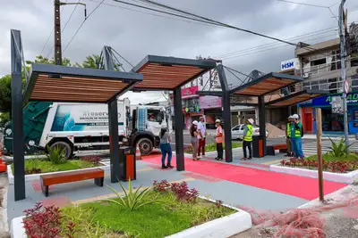 notícia: Governo do Pará retira tapumes para população acompanhar avanço das obras na Avenida Duque de Caxias