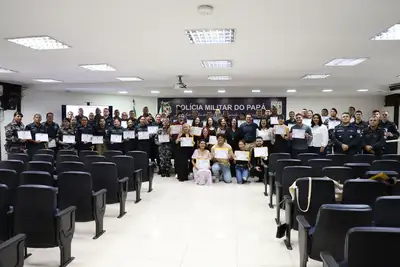 notícia: Mais de 400 policiais militares se formam em curso de inglês para atuação na COP 30