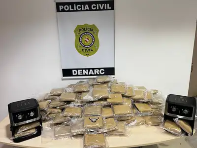 notícia: Polícia Civil do Pará apreende 152 quilos de skunk escondidos em air fryers