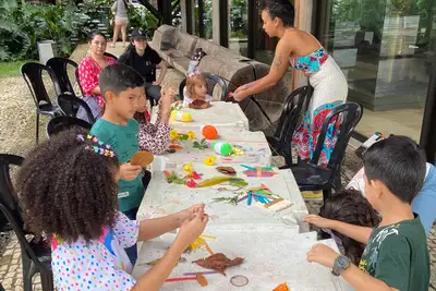 notícia: Projeto Ecoarte promove oficina ambiental para crianças no Mangal das Garças