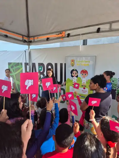 notícia: Segup promove ação preventiva à violência sexual infantil no Parque da Cidade