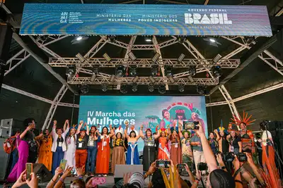 notícia: Pará é destaque na mesa de debates sobre a COP30 na 1ª Conferência Nacional e IV Marcha das Mulheres Indígenas, em Brasília