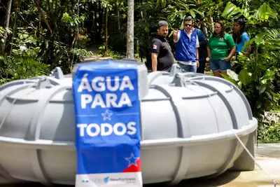 notícia: Comunidades do Combu recebem tecnologia sustentável de captação de água da chuva pela Semas