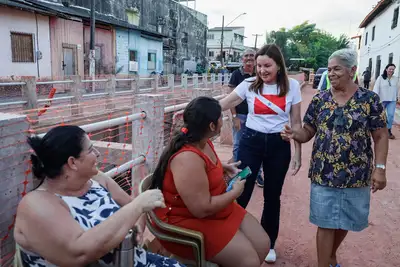 notícia: Vice-governadora, Hana Ghassan, visita obra de macrodrenagem do Canal Nina Ribeiro, em Belém