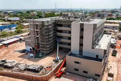 notícia: Obras do Hospital Materno-Infantil de Marabá ultrapassam os 70% de execução