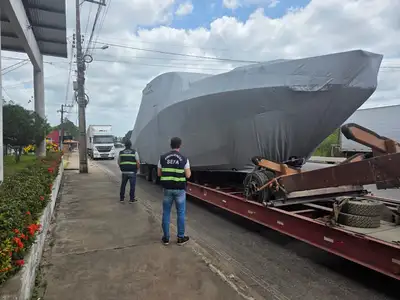 notícia: Secretaria da Fazenda (Sefa) apreende lancha avaliada em R$ 2 milhões em Cachoeira do Piriá