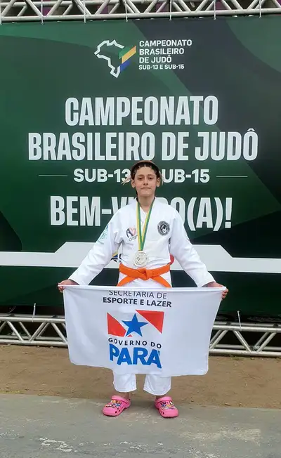notícia: Atleta paraense é vice-campeã brasileira de judô e garante vaga para o Panamericano Sub-13, em Lima, no Peru