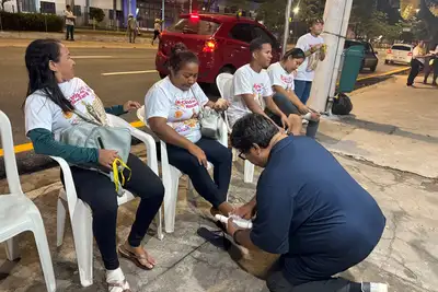 notícia: Ponto de apoio do governo do Pará ofereceu conforto e cuidados aos romeiros 