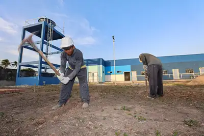 notícia: Creches em obras no Marajó recebem visita da vice-governadora Hana Ghassan
