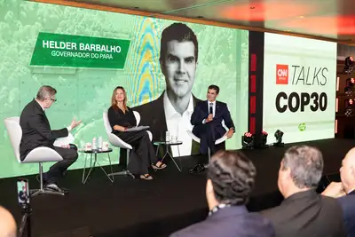 notícia: Helder Barbalho apresenta a 'COP das Soluções' e defende novo ciclo econômico e ambiental da Amazônia