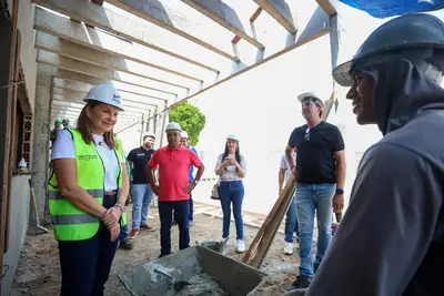 notícia: Creches Por Todo o Pará: segunda unidade de Ananindeua está com 50% de obra concluída