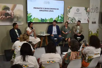 notícia: Sectet participa de painel sobre Pronatec e bioeconomia na Amazônia Legal durante a COP30