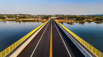 notícia: Governador Helder Barbalho participa da entrega da ponte que liga o Pará ao Tocantins sobre o Rio Araguaia