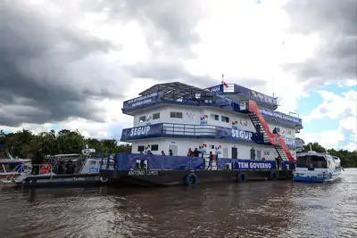 notícia: Base Fluvial muda rotina na comunidade de Antônio Lemos e garante mais dignidade aos ribeirinhos