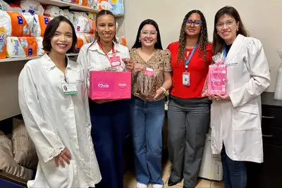 notícia: HOL recebe doação de 63 mechas e reforça ações de humanização para pacientes oncológicos