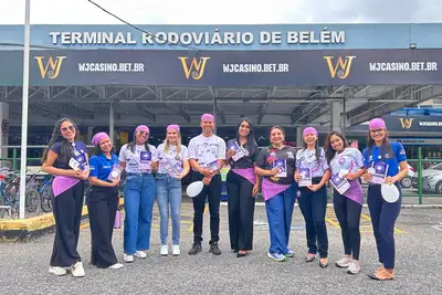 notícia: Hospital da Mulher do Pará reforça combate à violência contra a mulher em ação no Terminal Rodoviário de Belém