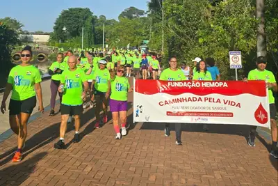 notícia: Hemopa promove caminhada no Parque do Utinga para celebra Mês do Doador de Sangue