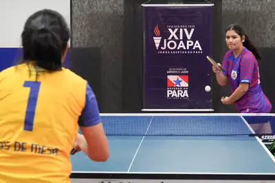 notícia: Governo do Pará encerra disputas do tênis de mesa com pódio definido no JOAPA  