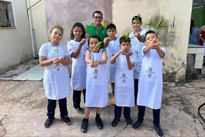 notícia: Viveiro Pedagógico do Ideflor-Bio, em Santarém, transforma aprendizagem ambiental em prática viva