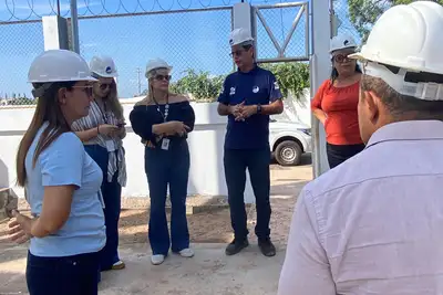 notícia: Obra de abastecimento de água em Alter do Chão avança para etapa final e recebe vistoria 