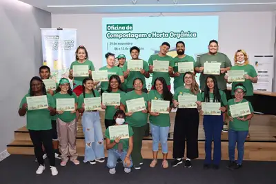 notícia: PCT Guamá certifica primeira turma do ciclo de oficinas de compostagem e horta orgânica