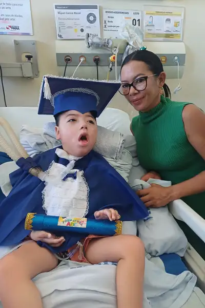 Foto: Gustavo Campos/Ascom HRBA Miguel também concluiu o Ensino Infantil