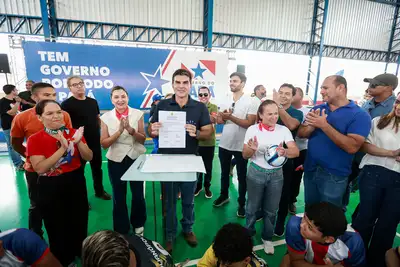 notícia: Governo do Pará entrega Bosque Municipal e duas quadras poliesportivas em Ulianópolis