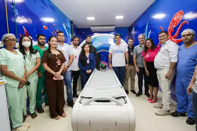 notícia: Governo do Estado entrega tomógrafo em Castelo de Sonhos e destaca fim das viagens de mil quilômetros por exames