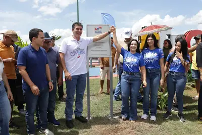 notícia: Governo do Pará entrega a Praça do Lago em Nova Esperança do Piriá 