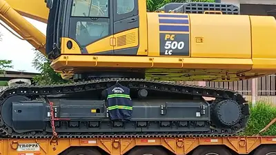 notícia: Secretaria da Fazenda (Sefa) apreende escavadeira hidráulica em Palestina do Pará