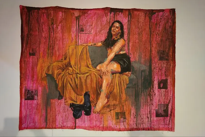 Pintura de Sofia Chagas Aires, mulher trans nascida em Ananindeua (PA) mudou para Fortaleza (CE) ainda na infância