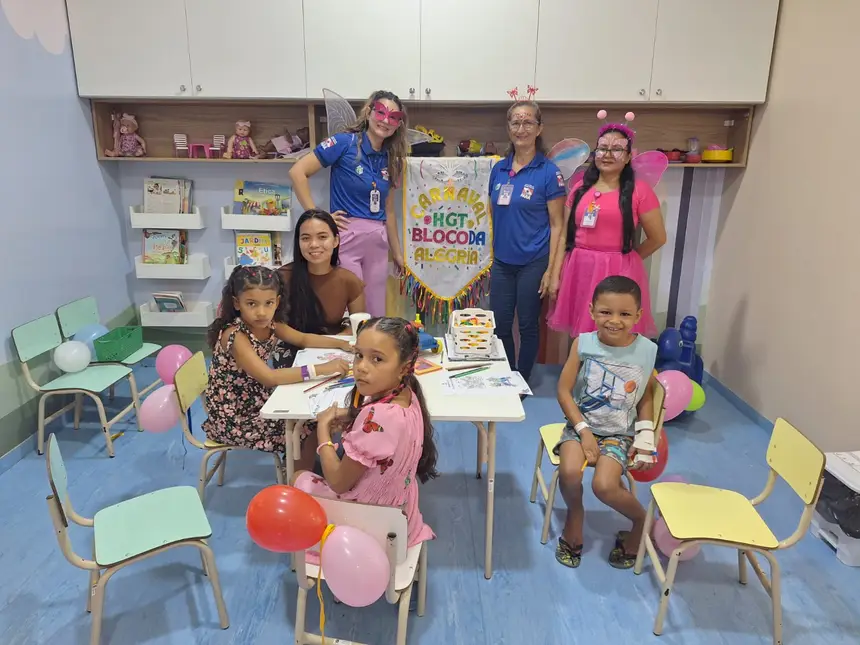 O bloquinho do HGT na Brinquedoteca com pacientes pediátricos