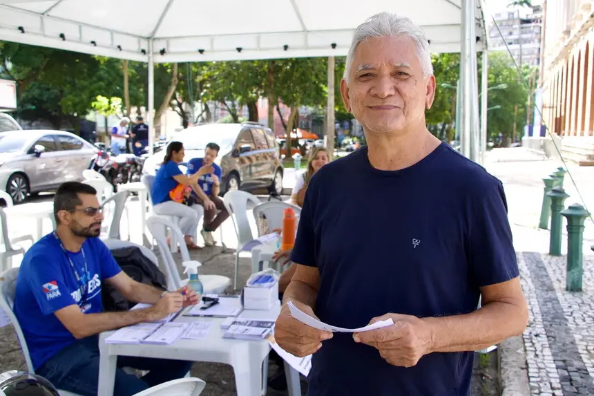 O ex-policial Ivo Cunha buscou atendimento na ação