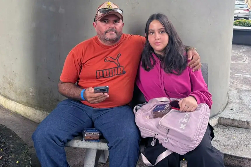 Alailson Gonçalves e sua filha