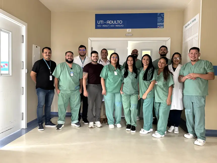 Foto: Ascom/PSRM Equipe multiprofissional da UTI do PSRM
