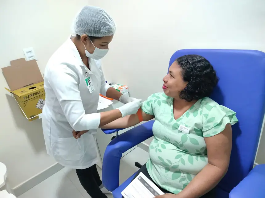 Paciente Josinete na coleta