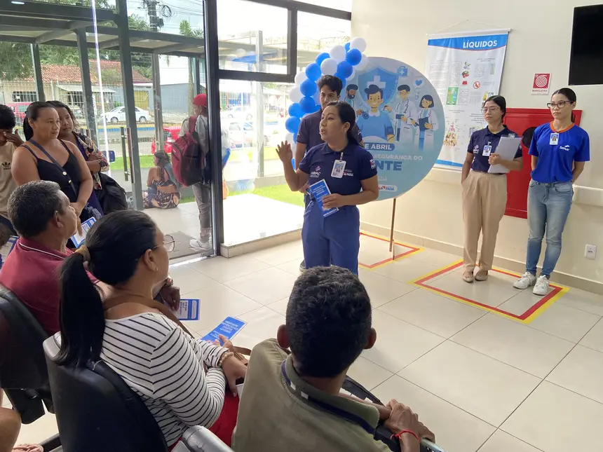 Profissionais orientaram sobre práticas seguras no ambiente hospitalar