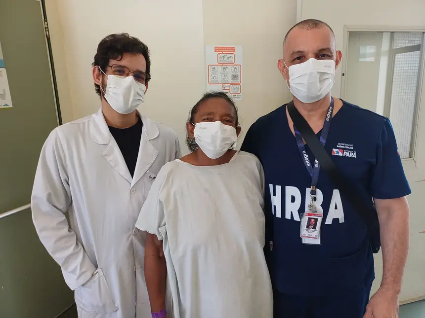 Foto: Ascom/HRBA Dona Maria Cilene realizou um transplante renal: Estou contando a minha alegria, dividindo a emoção e a felicidade, disse ela.