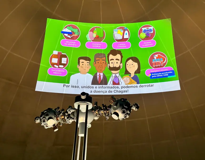 Vídeo exibido no início das sessões de cúpula durante esta semana abordou aspectos como prevenção, transmissão e formas de tratamento da Doença de Chagas.