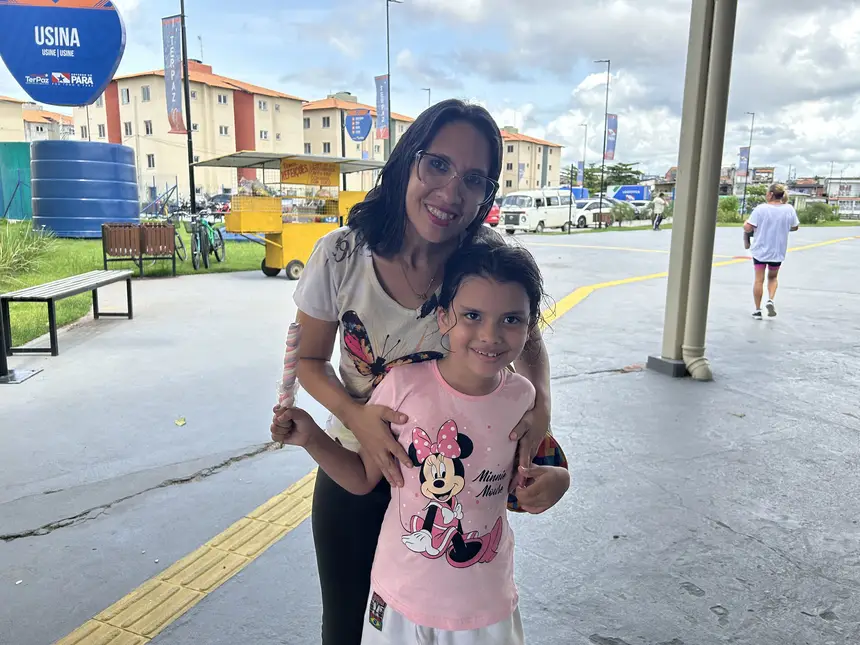 Michele Souza participou da programação ao lado da filha Marília Rosa